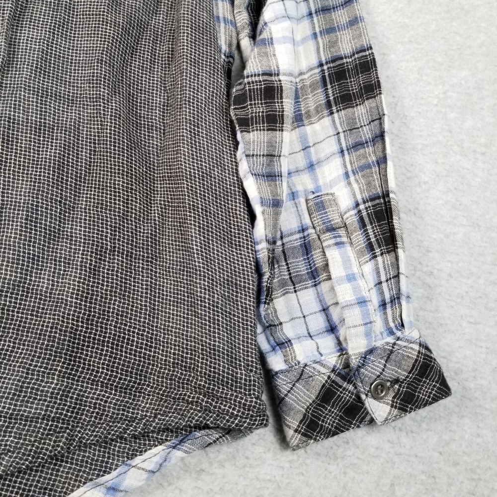 Westbound Button Up Shirt Women's Petite Medium PM Blue Black Plaid Long Sleeves - Picture 5 of 9